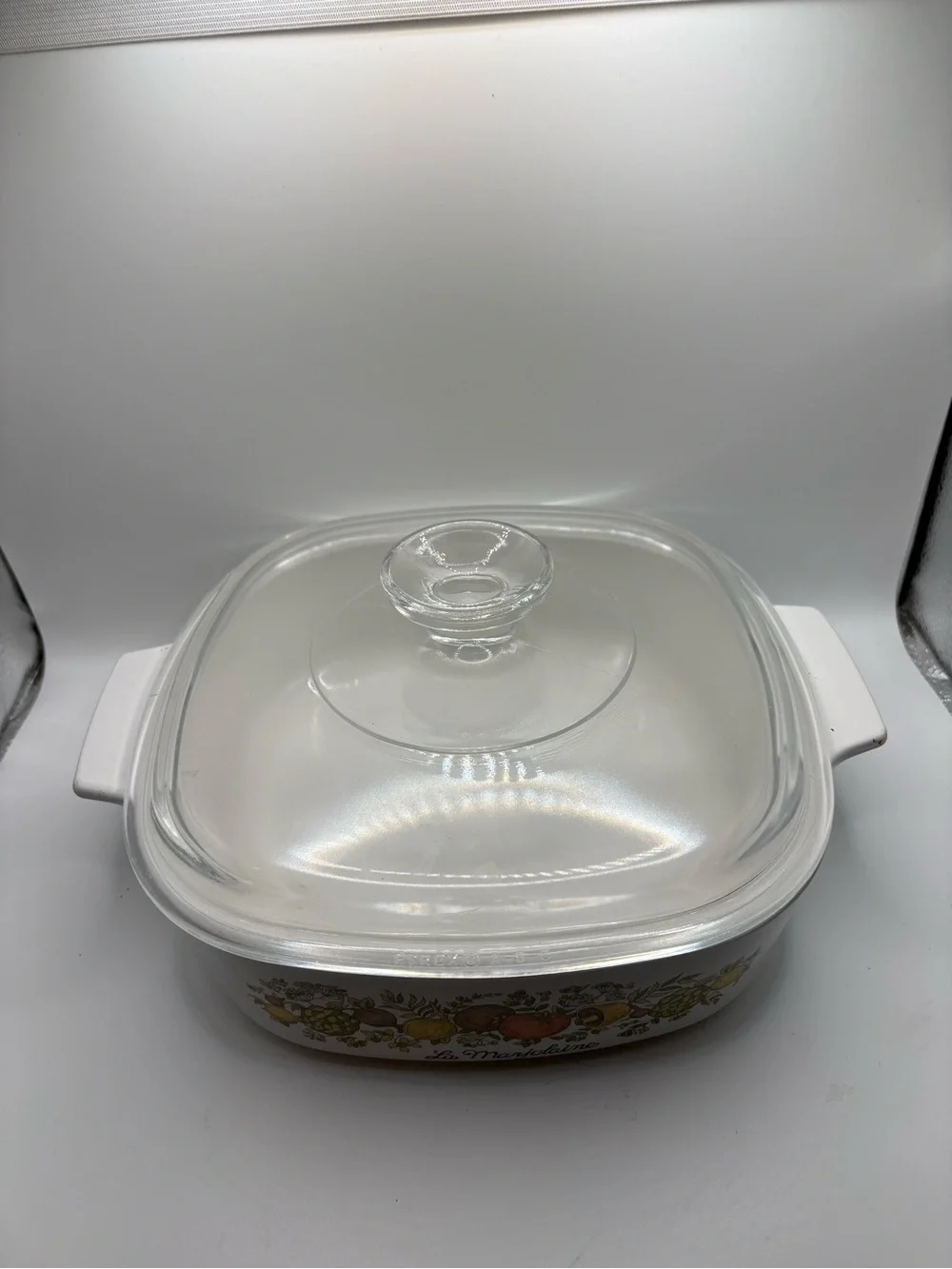Vintage Corning Ware Spice of Life “La Marjolaine” 2-Quart Covered Casserole